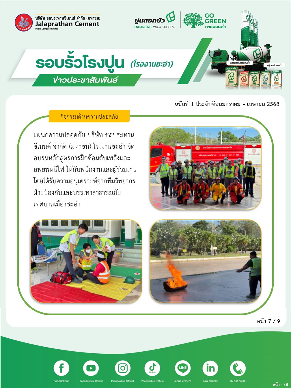 ข่าวประชาสัมพันธ์ โรงงานชะอำ ฉบับที่ 1 2568 มค-เมย 7
