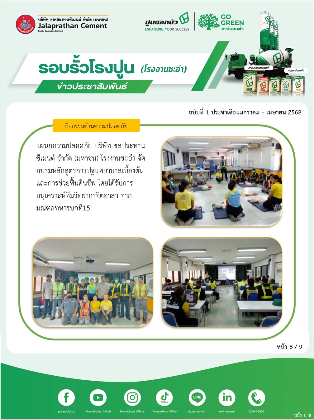ข่าวประชาสัมพันธ์ โรงงานชะอำ ฉบับที่ 1 2568 มค-เมย 8