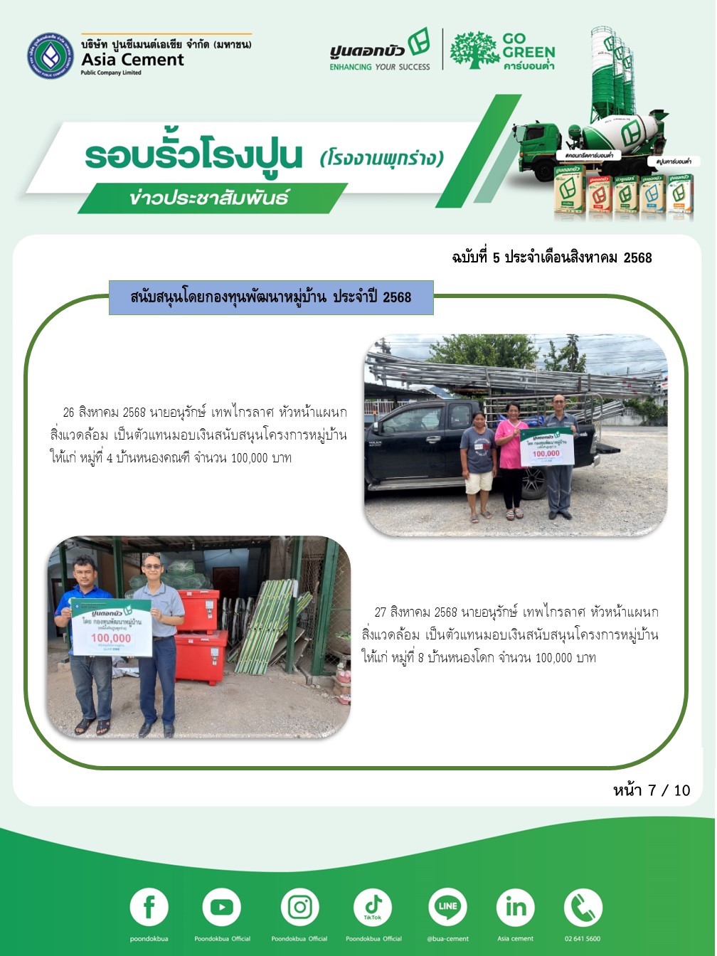 ข่าวประชาสัมพันธ์ โรงงานพุกร่าง ฉบับที่ 5/2568 สค 7