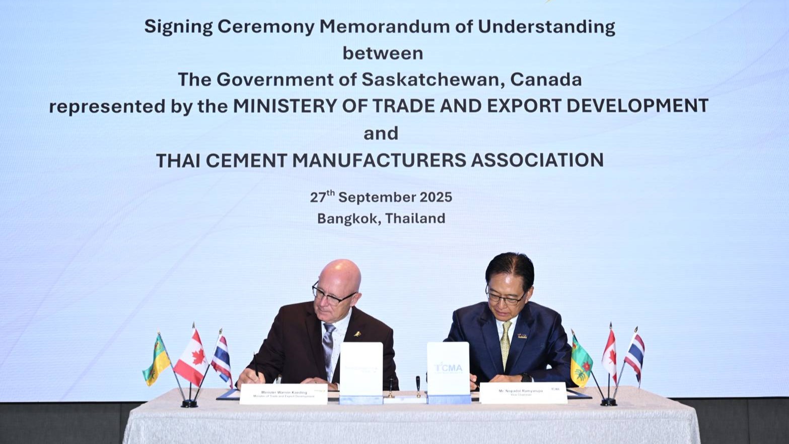 2025 09 27 TCMA Signs MoU with the Government of Saskatchewan 2
